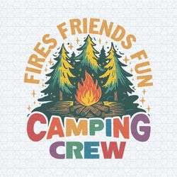 retro fires friends fun camping crew svg