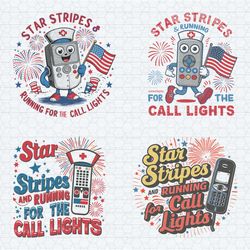 stars stripes and running for call lights svg png bundle