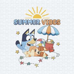 summer vibes funny bluey bingo on beach png