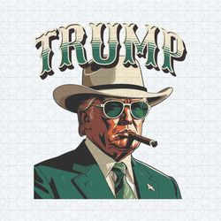 trump cowboy western smoking svg