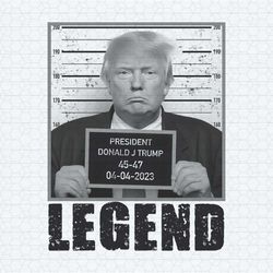 trump mugshot legend president png