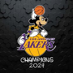 mickey mouse los angeles lakers champions 2024 svg