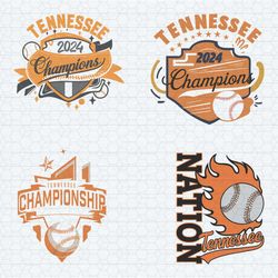 baseball mlb tennessee nation champions svg bundle