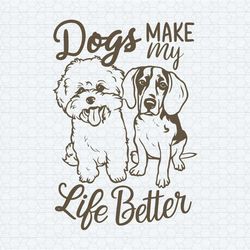 national dog day makes life better funny meme svg