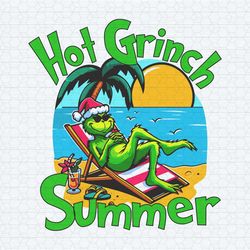 retro hot grinch summer summer vaccay png