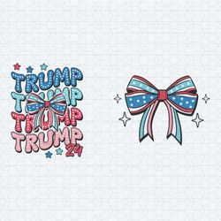 retro trump 2024 ribbon bow svg