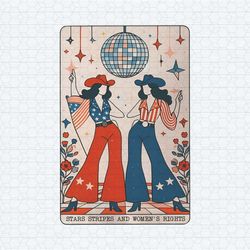 stars stripes and womens rights tarot card png