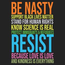 be nasty support black lives matter svg