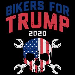 bikers for trump 2020 svg us flag skull svg