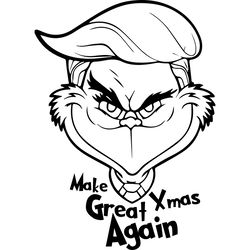 black trump - make xmas great again svg grinch quotes make american great again svg