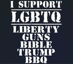 i support lgbtq - liberty guns bible trump bbq svg