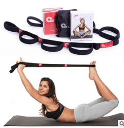 yoga stretch strap elasticity yoga strap with multiple grip loops
