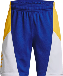 under armour boys' curry splash shorts, color: royal/white/taxi