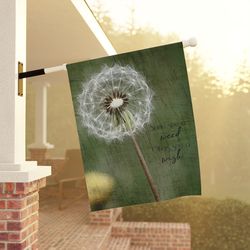 dandelion house flag, decorative house flag