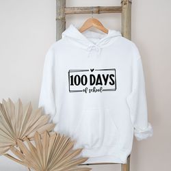 retro happy 100 days of school hoodie custom hoodie