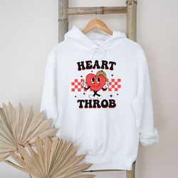 retro heart throb checkered hoodie custom hoodie