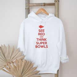 see red and think super bowls hoodie custom hoodie