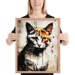 custom watercolor pet portraits, cute cat painting, kitten lovers, cat bathroom art, pet portrait custom, painting from