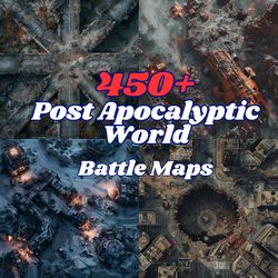 post apocalyptic world battlemaps bundle for rpg: d&d battle maps, post apocalyptic battle maps, digital rpg maps