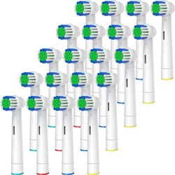 set of 4/12/16/20 replacement toothbrush heads - compatible with oral-b braun professional electric toothbrush - brush h