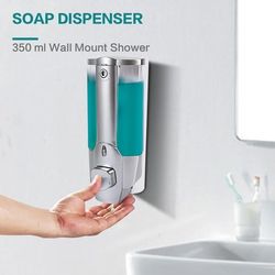 350ml hand soap shampoo dispenser - wall mount shower liquid dispensers - containers for bathroom washroom