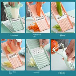 4-in-1 vegetable cutter - carrot, korean cabbage manual mandoline slicer - fruit and potato peeler - carrot grater - kit