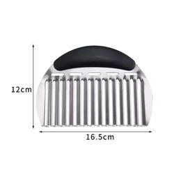 potato cutter chip french fry maker - stainless steel wavy knife - serrated blade chopper - kitchen knife chopper - vege