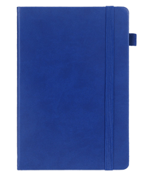 a5 hardcover notebook journal with pen holder,thick paper with elastic band , color:blue