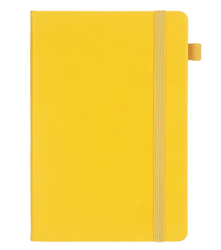 a5 hardcover notebook journal with pen holder,thick paper with elastic band , color:yellow