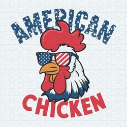 retro american chicken usa glasses svg