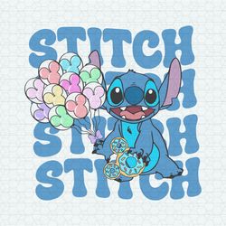 disney stitch balloons donut svg