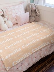 fleece newborn blanket baby girl gift personalized blanket name blanket for baby