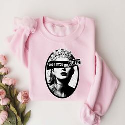 god save the queen sweatshirt, god save the queen: reputation era inspired crewneck, swiftie sweater, trending sweatshir