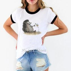 The Cute Hedgehog Cartoon T Shirts For Women 2024