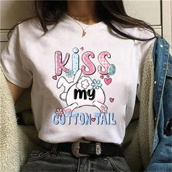 funny bunny graphic t-shirt for women summer