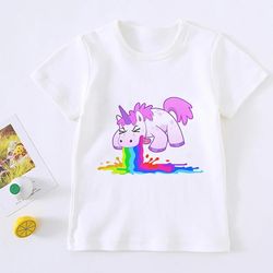 the fashion cute unicorn girl t shirt children rainbow 24