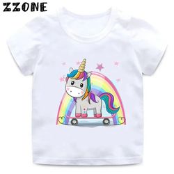 the fashion unicorn girl t-shirt children 2024