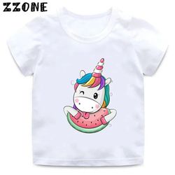 the fashion unicorn girl t-shirt children cute 2024