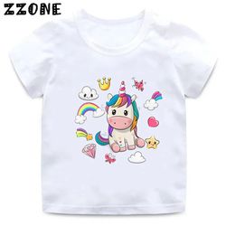 the fashion unicorn girl t -shirt children cute 24