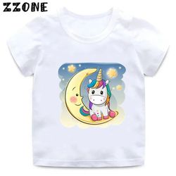 fashion unicorn girl t -shirt children so cute 2024