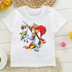 the fashion unicorn girl t -shirt children so cute 2k24