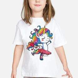 fashion unicorn girl t-shirt so cute for children