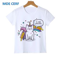 the fashion unicorn girl t-shirt so cute for children 2k24