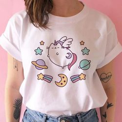 the rainbow girls shirt unicorn cat t - shirt for children 2024