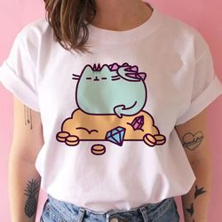 rainbow shirt unicorn cat t- shirt for children 2k24
