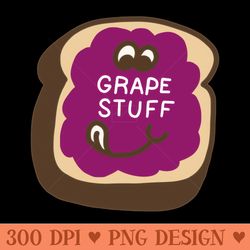 grape stuff punny retro scratch n sniff sticker - png illustrations