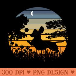 dachshund wiener dog sunset garden nature lover -