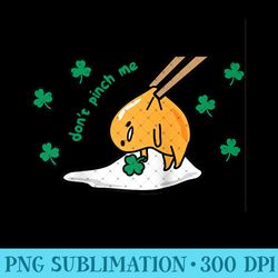 gudetama don't pinch me saint patrick's day raglan baseball - png graphics