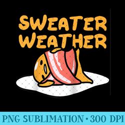 gudetama weather bacon blanket raglan baseball - printable png images