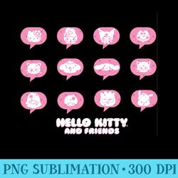 hello kitty and friends text bubbles - unique sublimation patterns